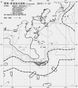 一都三県漁海況速報、関東・東海海況速報(2013/01/21)