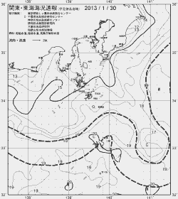 一都三県漁海況速報、関東・東海海況速報(2013/01/30)
