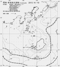 一都三県漁海況速報、関東・東海海況速報(2013/06/10)