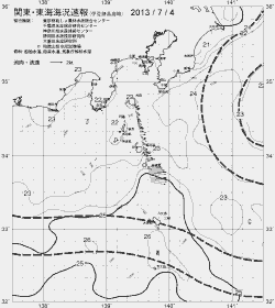 一都三県漁海況速報、関東・東海海況速報(2013/07/04)
