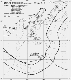 一都三県漁海況速報、関東・東海海況速報(2013/07/09)