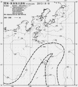 一都三県漁海況速報、関東・東海海況速報(2013/08/08)