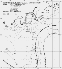 一都三県漁海況速報、関東・東海海況速報(2013/08/30)
