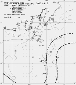 一都三県漁海況速報、関東・東海海況速報(2013/08/31)