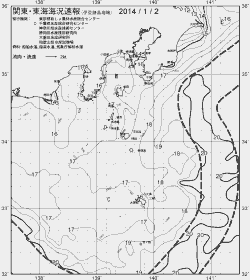 一都三県漁海況速報、関東・東海海況速報(2014/01/02)