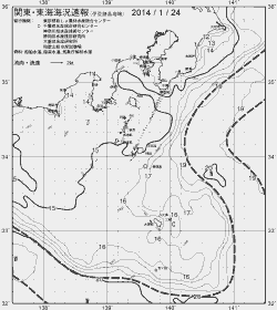 一都三県漁海況速報、関東・東海海況速報(2014/01/24)