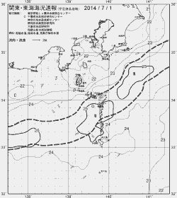 一都三県漁海況速報、関東・東海海況速報(2014/07/01)