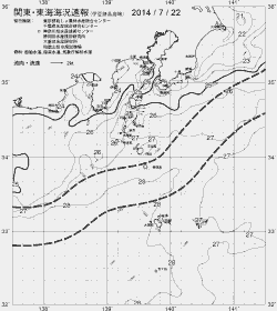 一都三県漁海況速報、関東・東海海況速報(2014/07/22)