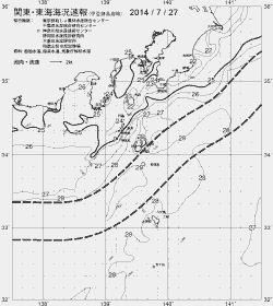 一都三県漁海況速報、関東・東海海況速報(2014/07/27)