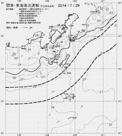 一都三県漁海況速報、関東・東海海況速報(2014/07/29)