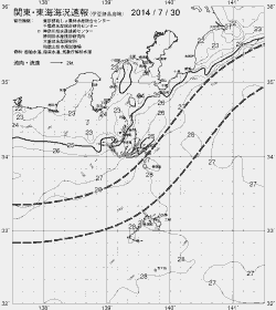 一都三県漁海況速報、関東・東海海況速報(2014/07/30)