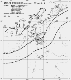 一都三県漁海況速報、関東・東海海況速報(2014/08/01)