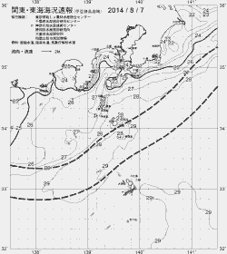 一都三県漁海況速報、関東・東海海況速報(2014/08/07)