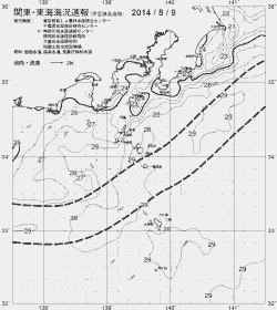 一都三県漁海況速報、関東・東海海況速報(2014/08/09)