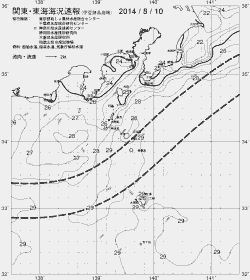 一都三県漁海況速報、関東・東海海況速報(2014/08/10)