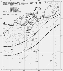 一都三県漁海況速報、関東・東海海況速報(2014/08/11)