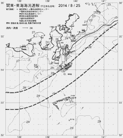 一都三県漁海況速報、関東・東海海況速報(2014/08/25)