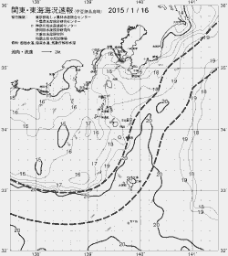 一都三県漁海況速報、関東・東海海況速報(2015/01/16)