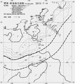 一都三県漁海況速報、関東・東海海況速報(2015/07/04)