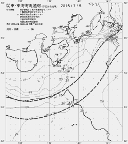 一都三県漁海況速報、関東・東海海況速報(2015/07/05)