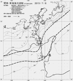 一都三県漁海況速報、関東・東海海況速報(2015/07/08)