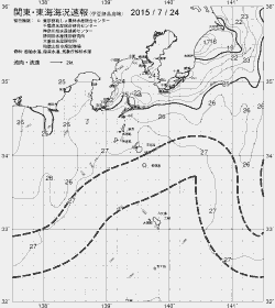 一都三県漁海況速報、関東・東海海況速報(2015/07/24)