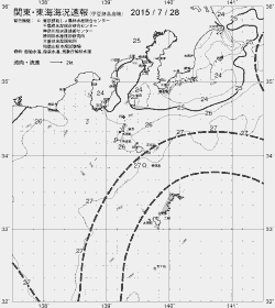 一都三県漁海況速報、関東・東海海況速報(2015/07/28)