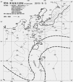一都三県漁海況速報、関東・東海海況速報(2015/08/05)