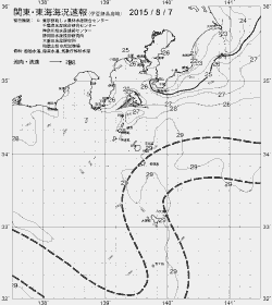 一都三県漁海況速報、関東・東海海況速報(2015/08/07)