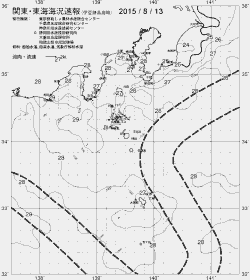 一都三県漁海況速報、関東・東海海況速報(2015/08/13)