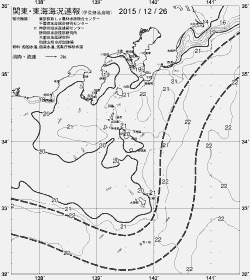 一都三県漁海況速報、関東・東海海況速報(2015/12/26)