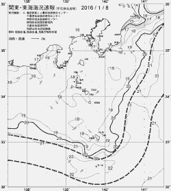 一都三県漁海況速報、関東・東海海況速報(2016/01/08)