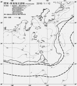 一都三県漁海況速報、関東・東海海況速報(2016/01/12)