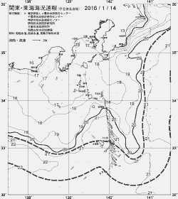 一都三県漁海況速報、関東・東海海況速報(2016/01/14)