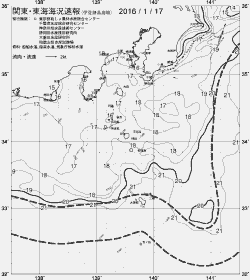 一都三県漁海況速報、関東・東海海況速報(2016/01/17)