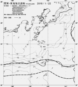 一都三県漁海況速報、関東・東海海況速報(2016/01/22)