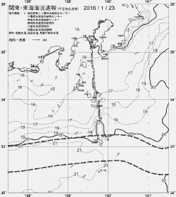 一都三県漁海況速報、関東・東海海況速報(2016/01/23)
