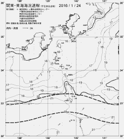 一都三県漁海況速報、関東・東海海況速報(2016/01/24)