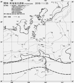 一都三県漁海況速報、関東・東海海況速報(2016/01/25)