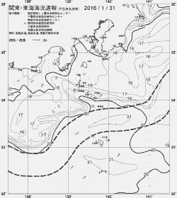 一都三県漁海況速報、関東・東海海況速報(2016/01/31)