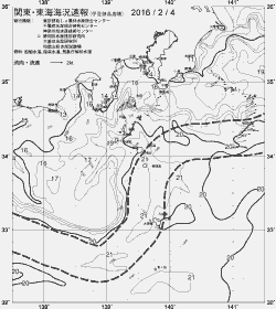 一都三県漁海況速報、関東・東海海況速報(2016/02/04)