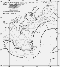 一都三県漁海況速報、関東・東海海況速報(2016/02/07)