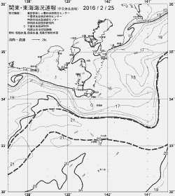 一都三県漁海況速報、関東・東海海況速報(2016/02/25)