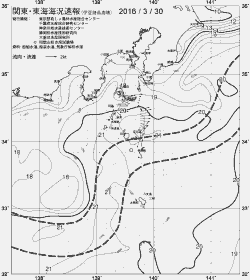 一都三県漁海況速報、関東・東海海況速報(2016/03/30)