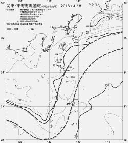 一都三県漁海況速報、関東・東海海況速報(2016/04/08)