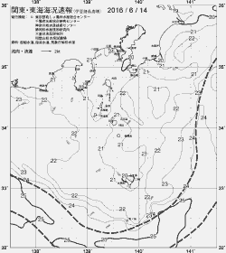 一都三県漁海況速報、関東・東海海況速報(2016/06/14)