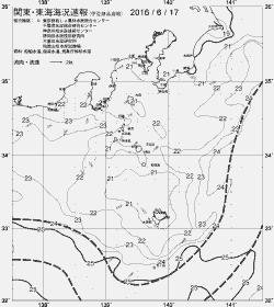 一都三県漁海況速報、関東・東海海況速報(2016/06/17)