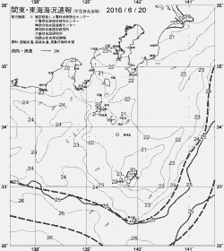 一都三県漁海況速報、関東・東海海況速報(2016/06/20)