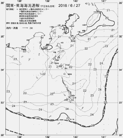 一都三県漁海況速報、関東・東海海況速報(2016/06/27)