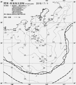 一都三県漁海況速報、関東・東海海況速報(2016/07/01)
